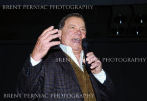 26 October 2018 - "Star Trek" icon WIlliam Shatner releases "Shatner Claus: The Christmas Album" which includes eclectic artists like Henry Rollins, Billy Gibbons, Rick Wakeman, Brad Paisley and Iggy Pop.  File Photo: 2012 "Shatner's World: We Just Live in It" dress rehearsal, Hamilton Place Theatre, Hamilton, Ontario, Canada. Photo Credit: Brent Perniac/AdMedia